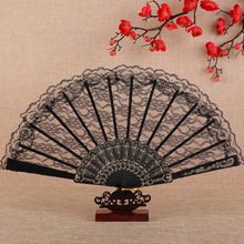 蕾絲扇網紅扇蘭花透明扇絲扇中國風舞蹈扇旗袍道具顏色多廠家直銷