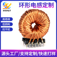 雙線適用50A濾波PFC環形插件電感 帽形鐵硅鋁多層平繞式磁環電感