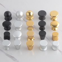 迪斯威 家具櫃門圓形拉手金色鋁合金拉手櫥櫃門把手抽屜單孔拉手