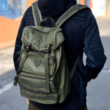HMAN工裝款! MILITARY BACKPACK 愛心多口袋旅行書包休閑雙肩包