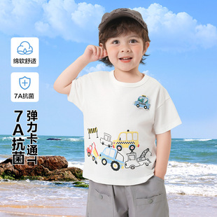 右歐男童短袖T恤夏裝2025新款童裝兒童寶寶小童上衣半袖夏季薄款