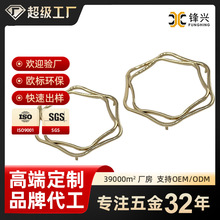 廠家低價直銷50.5mm多邊形鏤空五金適用於箱包裝飾