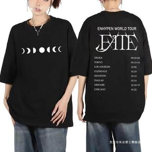 Plus-size Kpop Bands Enhypen Fate World Tour Graphic T Shirt