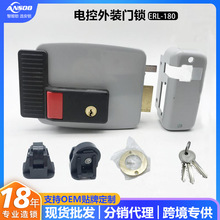 美式防盜門外裝電控鎖單元樓宇靈性鎖遙控戶外防水電機鎖跨境