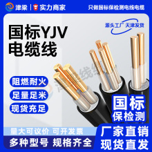 全球熱銷YJV國標電纜線3/4/5芯4/6/10平方戶外電源線電線國標銅芯