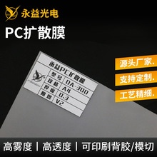 廠家擴散膜均光膜PET磨砂導光板燈箱面板超
薄燈箱擴散膜加工