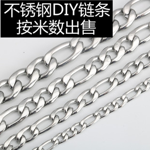 不銹鋼費加羅3：1NK鏈鈦鋼男女項鏈DIY箱包鏈飾品半成品材料批