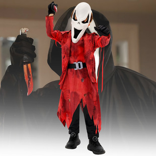 【新品】萬聖節鬼面黎明殺機聯動cos服兒童恐怖舞台表演演出服