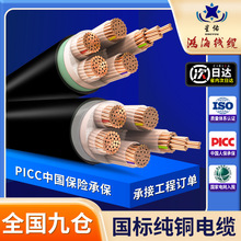 鴻海線纜定制國標純銅保檢ZR-YJV3+2*10 16~300  低壓電力電纜線