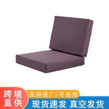 跨境專供戶外防水坐墊套裝庭院露台實木沙發藤椅靠墊高密度海綿墊