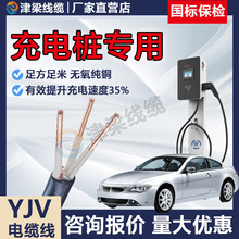 yjv國標電源線3芯4 6 10平方電線 7KW新能源汽車充電樁專用電纜線