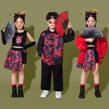 兒童中國風漢服演出服男女童合唱表演服學生古風國風舞蹈服啦啦隊