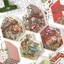 InfeelMe我的小屋系列3D立體造景貼紙手帳diy場景裝飾貼造景小屋