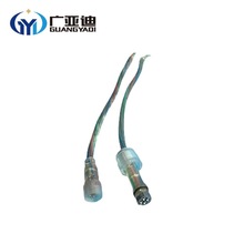 直銷 led透明防水插頭LED連接器 帶螺帽dc燈條燈帶線植物燈線