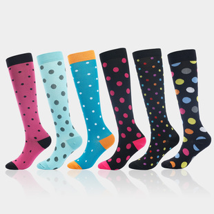 跨境亞馬遜男女運動襪socks圓點壓縮襪 compression socks 壓力襪