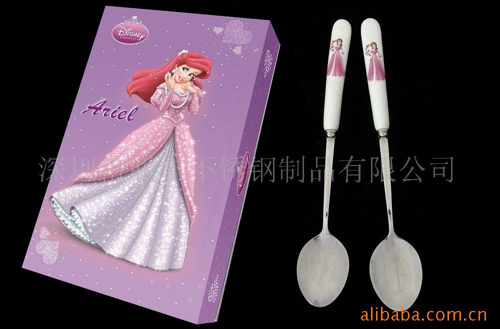 【【联丰直销】正版迪士尼美人鱼公主不锈钢2
