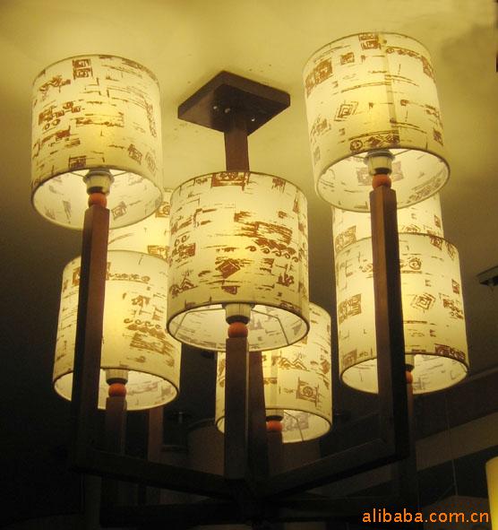 (古镇)专业订做大型布艺灯具,批发各类灯具 _ (