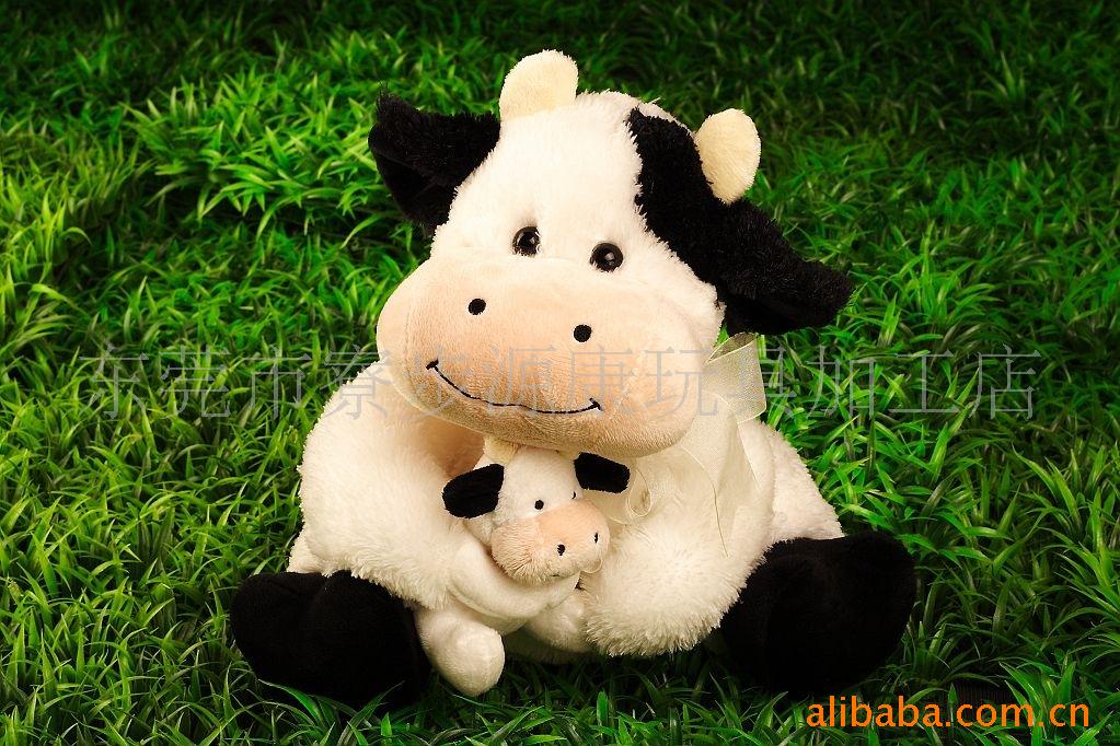 【供应毛绒玩具公仔,奶牛公仔,卡通动漫牛定制