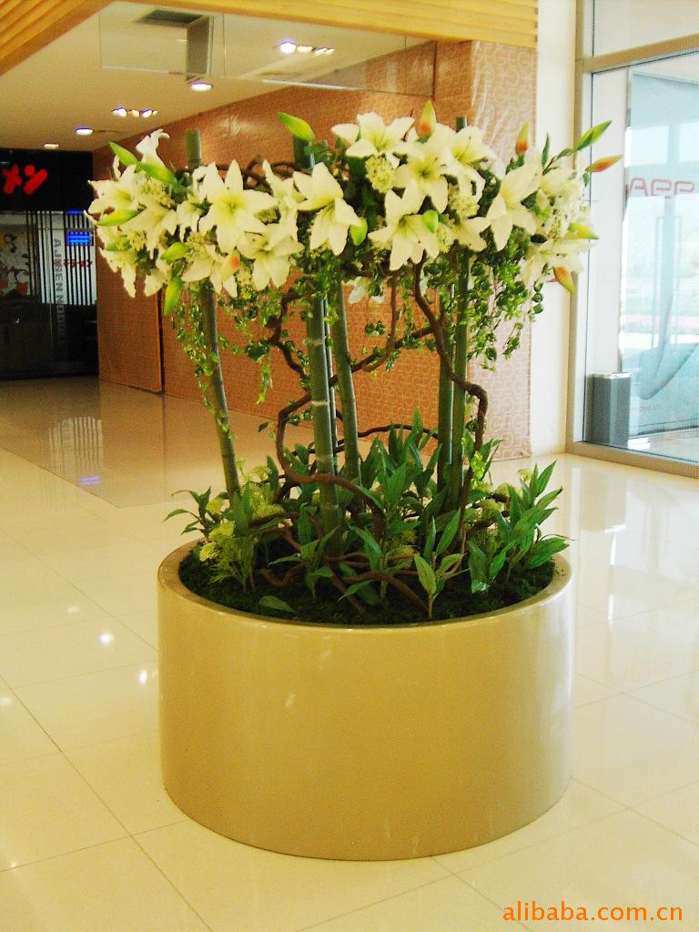 供应优质景观玻璃钢花盆,花缸,花槽