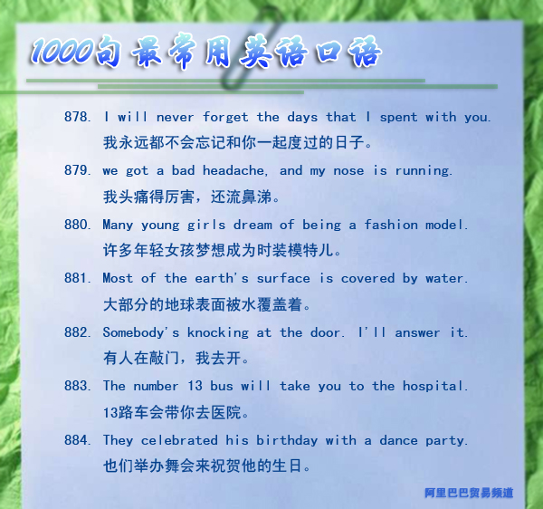 1000句最常用英语口语之十一(组图)
