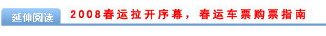 春运火车票,2008春运,春运