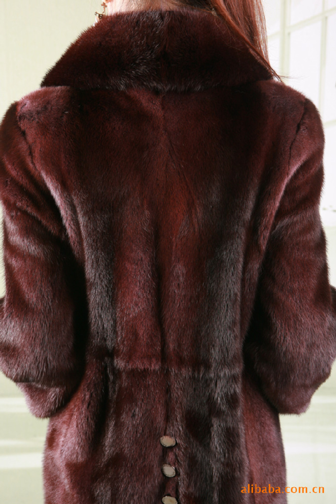 进口美国整貂大衣 女款2010 高贵貂皮大衣 水貂裘皮 中长款 11600.
