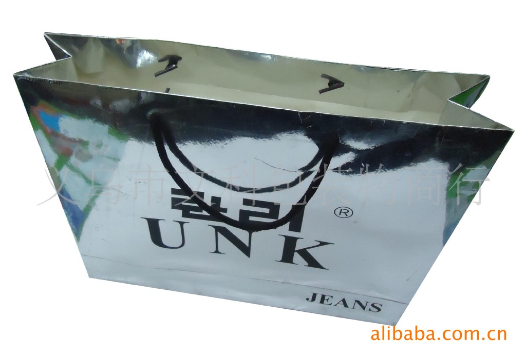 纸包装容器 纸袋 【厂家直销】金银卡纸多色uv印刷,丝印 礼品手提袋 &