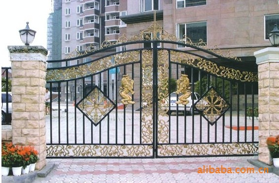 【苏北厂家】铁艺金属大门 防盗 喷漆烤漆 欧式 别墅庭院