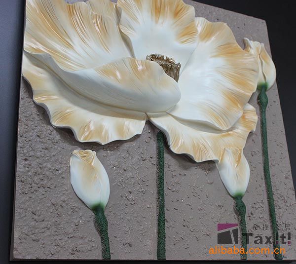 家居树脂浮雕装饰画60花语黄三件套 275.00元/套