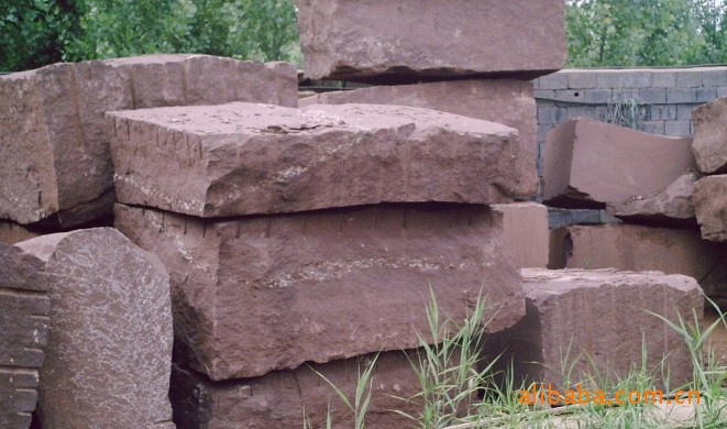 供应优质红红砂岩 天然面得红砂岩石