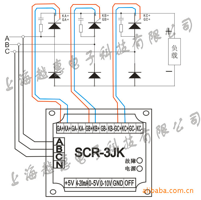 scr3jk開環三相可控硅移相觸發器