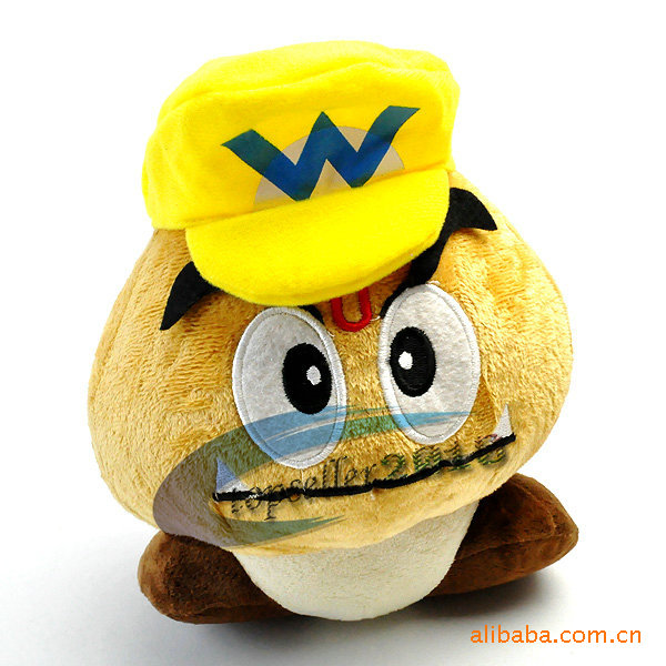 super mario 超级玛丽 马里奥绿帽毒蘑菇毛绒公仔 玩偶 mx183