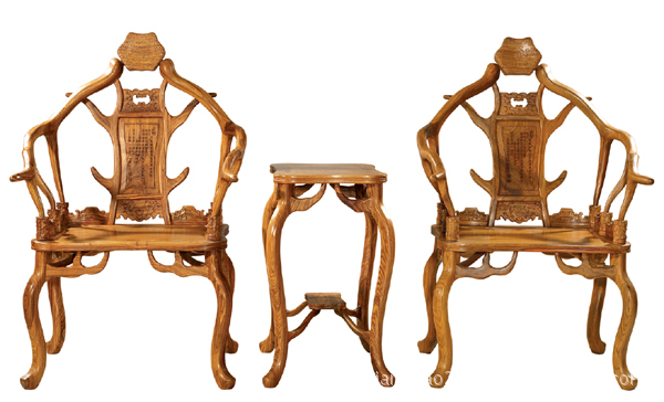 厂家批发非洲黄花梨鹿角椅