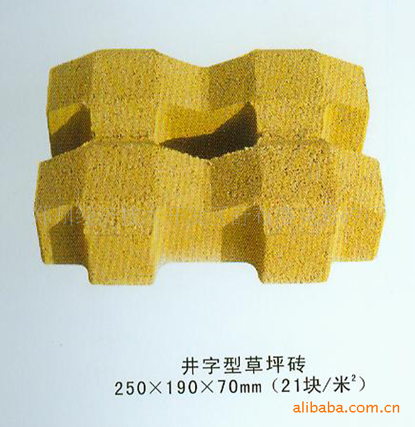 井字型草坪砖 彩砖 专业生产销售高品位彩砖 批发价 植草砖 - 郑州