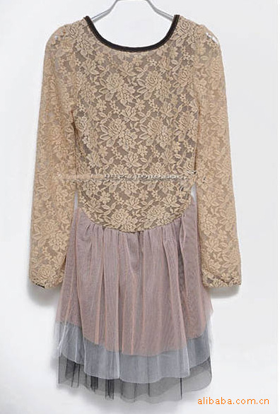 2011新款甜美教主 复古蕾丝七彩纱裙 2色入 33.00,32.00元/条