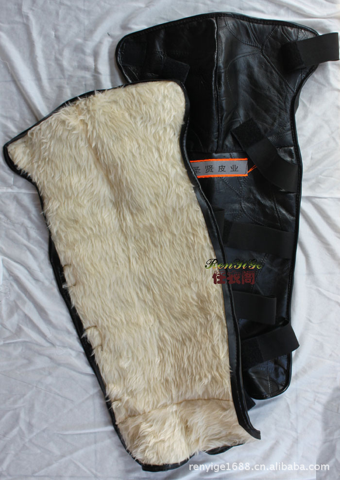 真皮护膝 摩托车护膝 自行车 电动车 助