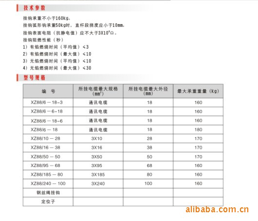 阻燃电缆挂钩