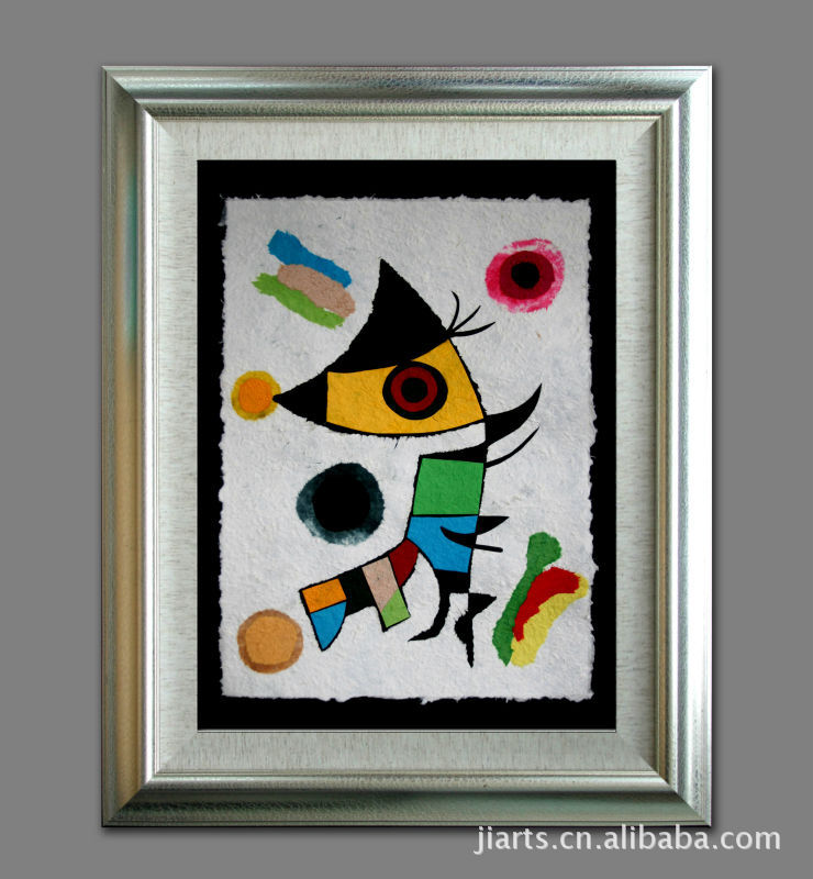 彩色手工工艺纸拼贴版画---原生态纸艺*米罗系列