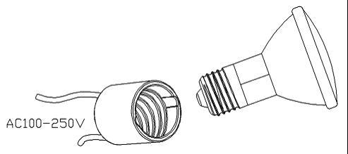 大量供應 par20 led射燈 24顆直插燈珠 1.6wpar燈