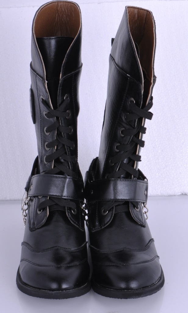 2011新款超酷真皮男靴 户外牛仔马靴 男式军靴子 骑士战靴8017