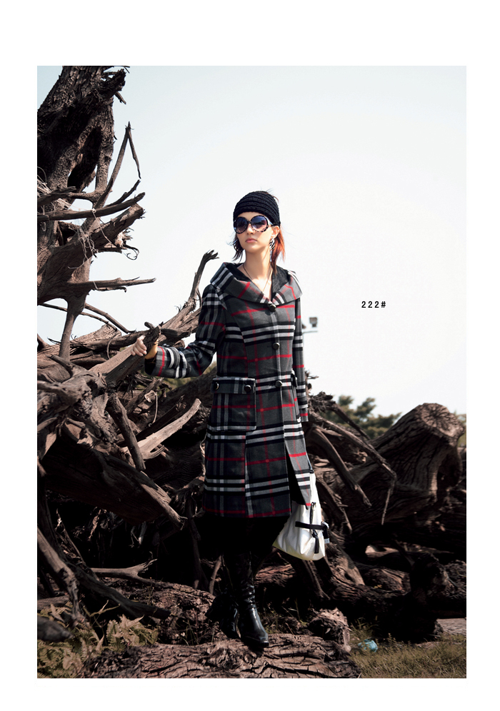 2011外贸出口冬装英伦格子呢料大衣 服装服饰品牌加盟