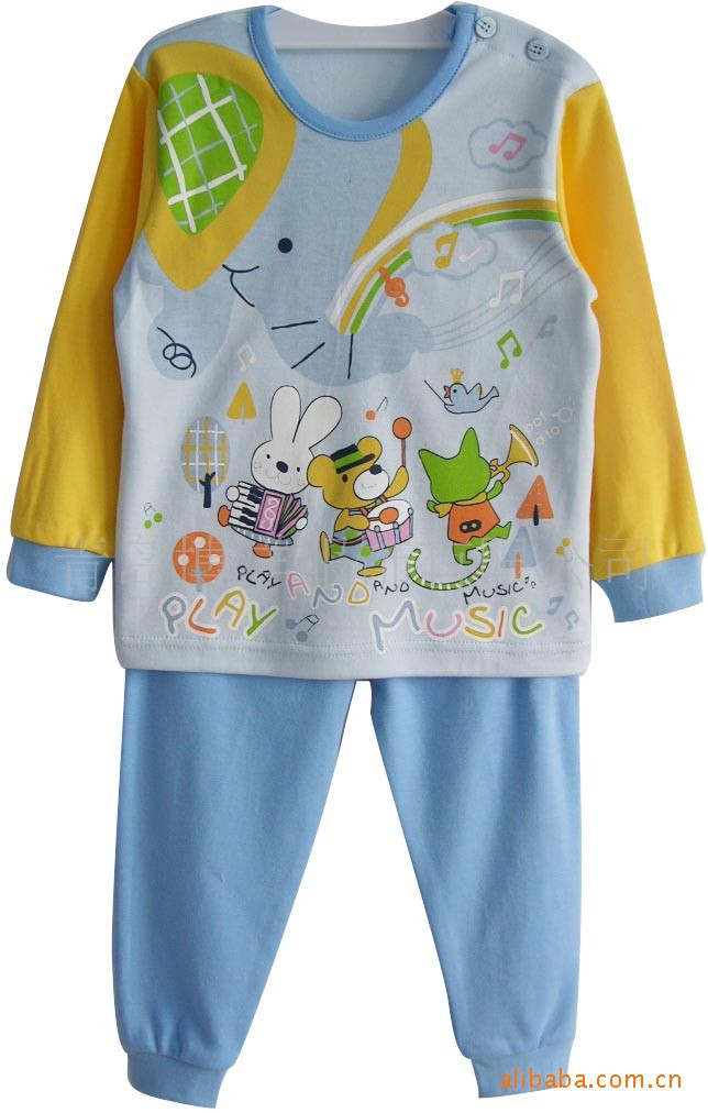 2011新款小童肩开口低撸领套装 小番薯童装套装 2044b 22.00,21.