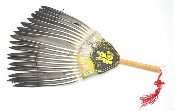 y026626 批发夏季必备纯手工诸葛孔明鹅毛扇