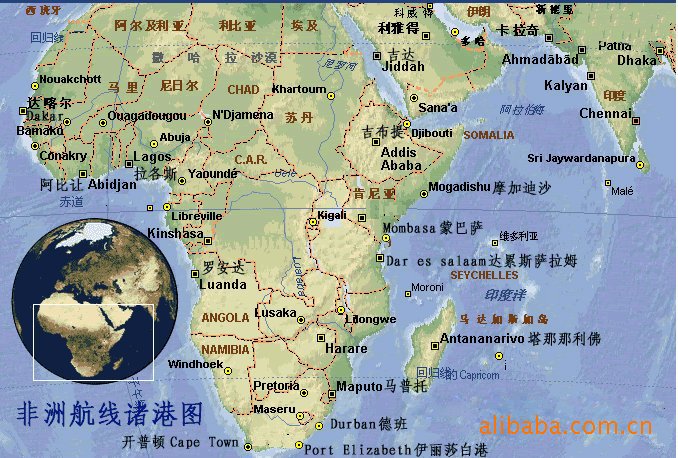 东非五国地图图片