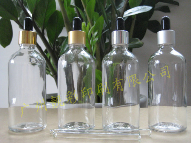 100ml 透明精油瓶 玻璃瓶子 瓶子 透明玻璃瓶 滴管瓶子批發