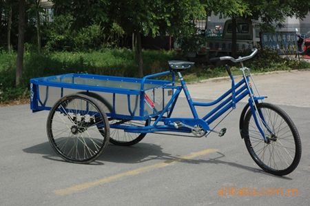 供应鲁雁26型白铁皮人力三轮车