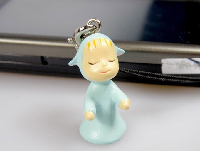 bst4058韩版饰品 可爱梦游娃娃手机链 情侣公仔手机绳 1.35元/个