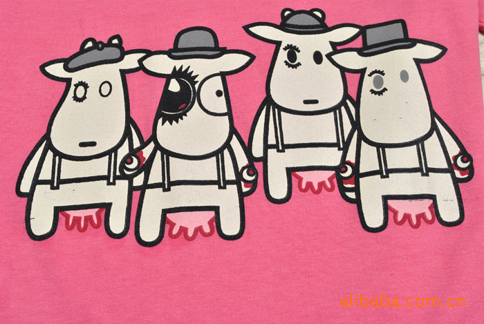 批发22 clot冠希 2011 新款 四小牛 纯棉 女短袖 圆领 t恤 17.00,16.