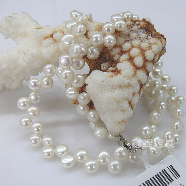 5-6mm扁形a1ab 淡水珍珠项链批发 yh1-b05badg 32.00,31.00,30.