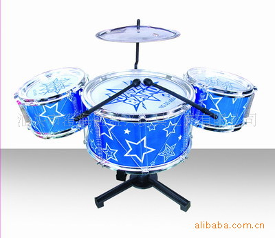 塑料男孩乐器玩具爵士鼓组合(米奇图案,蓝色)